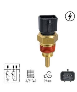 Sensor de Temperatura Creta Elantra HB20 I30 Tucson Veloster 04/24 (1.0 12V) (1.6/2.0 16V) (2.0 16V / 2.7 24V Gasolina)  Cerato Opirus Picanto Sorento Soul Sportage 04/19 (1.0 12V) (1.6/2.0 16V) (2.7/3.8 24V)