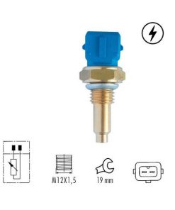 Sensor de Temperatura Elba Fiorino Uno Palio Siena Strada Tempra Tipo 92/04 (1.5/1.6 - INJECAO SPI) (1.0/1.5 SPI / MPI) (2.0 8V/16V INJECAO SPI / MPI) Gol Parati Polo Classic Saveiro Santa Quantum 97/13 (1.6/1.8/2.0) Clio R19 92/99 (1.6/1.8 8V)