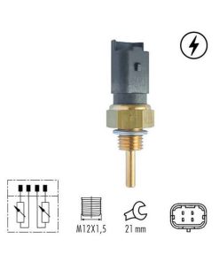 Sensor de Temperatura Brava 00/03 Doblo 02/03 Brava Marea (1.6 16v) Stilo (1.8 16v) Linea (1.9 16v)