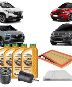 Kit Troca de Óleo e Filtros Argo Cronos Pulse Strada Uno (1.3 8v FireFly)