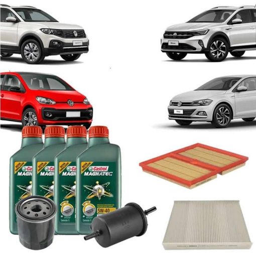 Kit Troca de Óleo e Filtros Golf Nivus Polo TCross Up (1.0 12v TSI)
