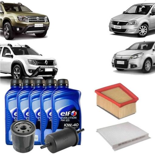 Kit Troca de Óleo e Filtros Logan Sandero 07/16 Duster 11/16 Oroch 15/16 (1.6 16v K4M)