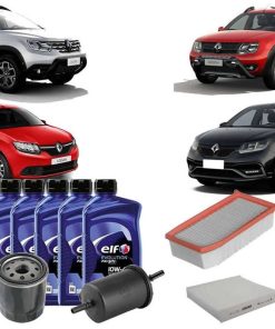 Kit Troca de Óleo e Filtros Logan Sandero Duster Oroch Captur (1.6 16v SCE)
