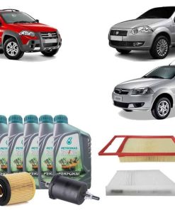 Kit Troca de Óleo e Filtros Palio Siena Strada (1.6 16v / 1.8 16v Etorq)