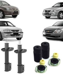 Par de Amortecedor Dianteiro + Kits Corsa 94/02 Classic 03/16 Celta 02/15 Prisma 07/12