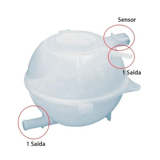 Reservatório de Água Radiador Polo 03/16 (1.6/2.0) (Com Sensor) - Imagem 3