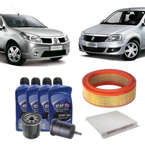 Kit Troca de Óleo e Filtros Logan Sandero (1.6 8v)