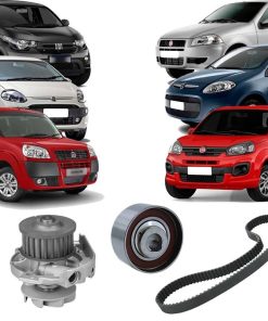 Kit Correia + Bomba Dágua Palio Siena Strada Grand Siena Doblo Idea Punto (1.4 8v) Novo Uno Palio Mobi (1.0 8v Evo)