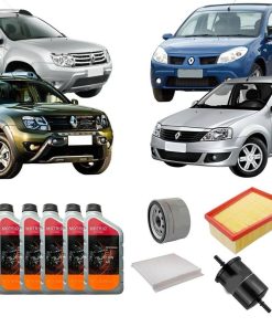 Kit Troca de Óleo e Filtros Logan Sandero Duster 1.6 16v