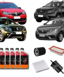 Kit Troca de Óleo e Filtros Logan Sandero Duster Captur 1.6