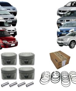 Jogo de Pistão c/ Anel 0,50 Logan Sandero Clio Kangoo Megane Scenic Symbol Duster Livina 1.6 16v K4M