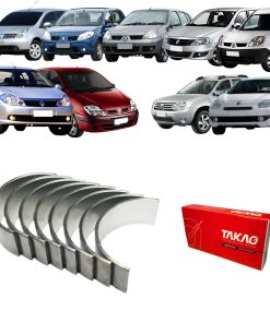 Jogo Bronzina Biela Logan Sandero Clio Kangoo Fluence Megane Duster Oroch Livina 1.6 8V/16V K4M/K7M