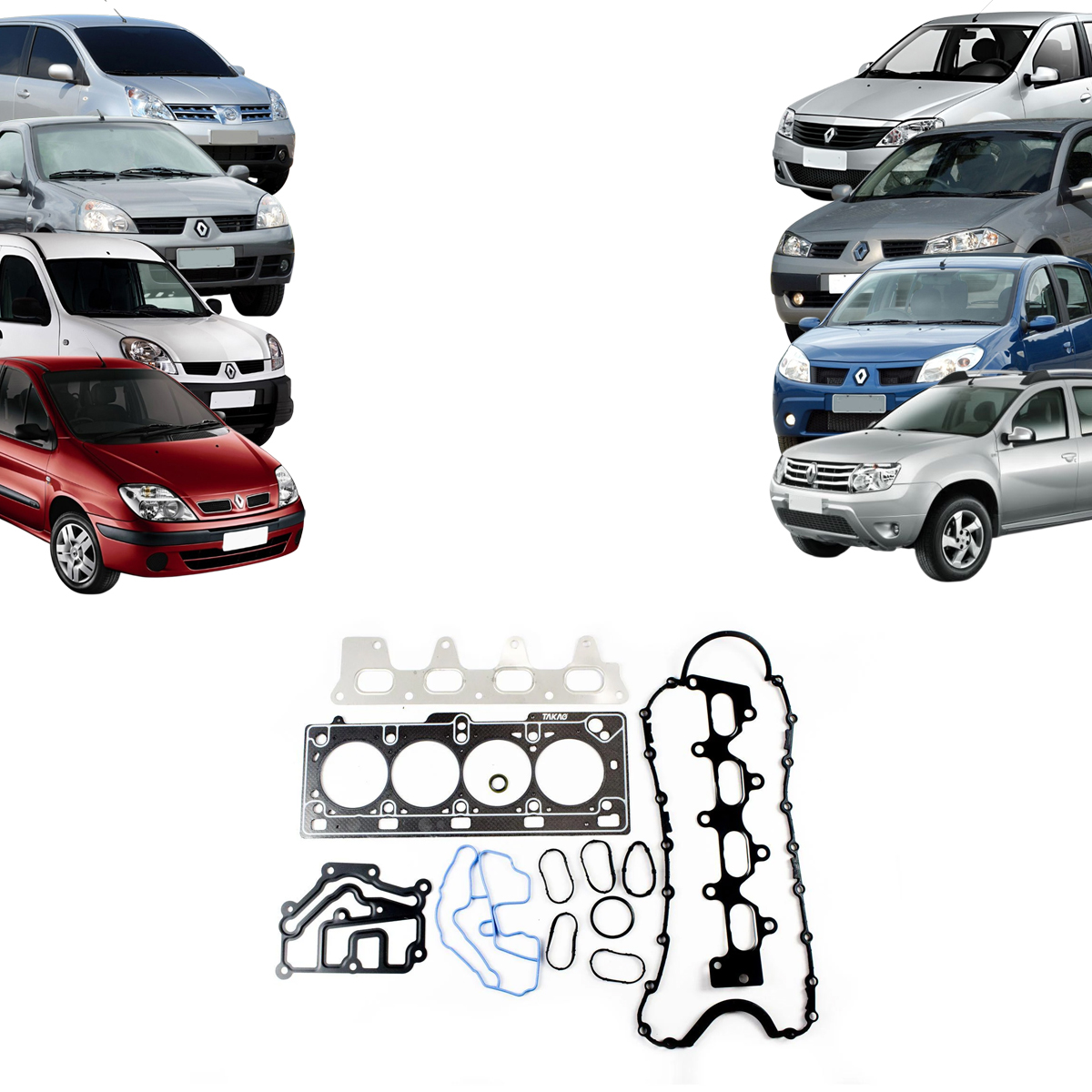 Junta Motor Completa S/ Retentor Logan Sandero Clio Kangoo Duster Megane Fluence Sandero Livina March 1.6 16V K4M